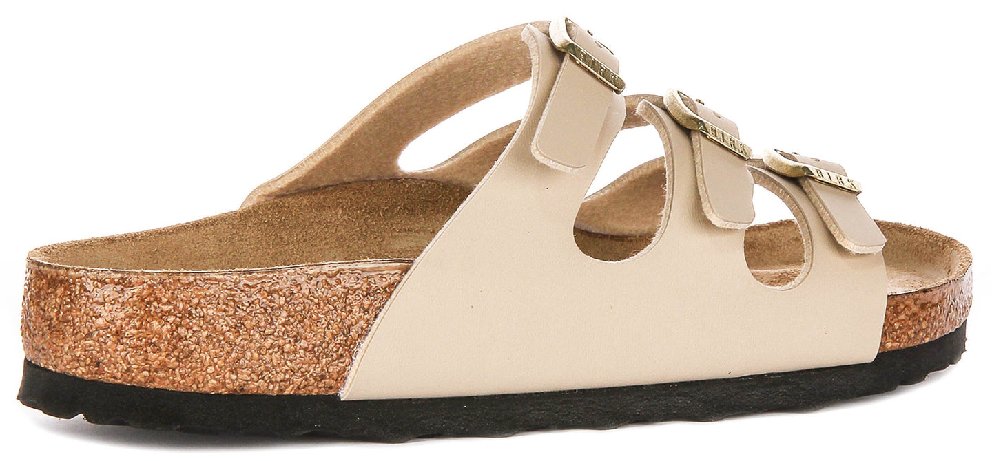 Sandali Birkenstock Florida | Birko-Flor color castello di sabbia per donna - Vestibilità regolare