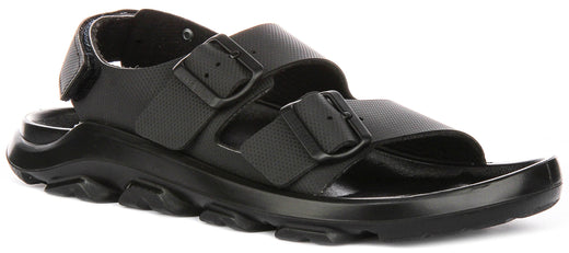 Birkenstock Mogami Terra chaussures de sport | cuir véritable noir pour hommes - coupe standard