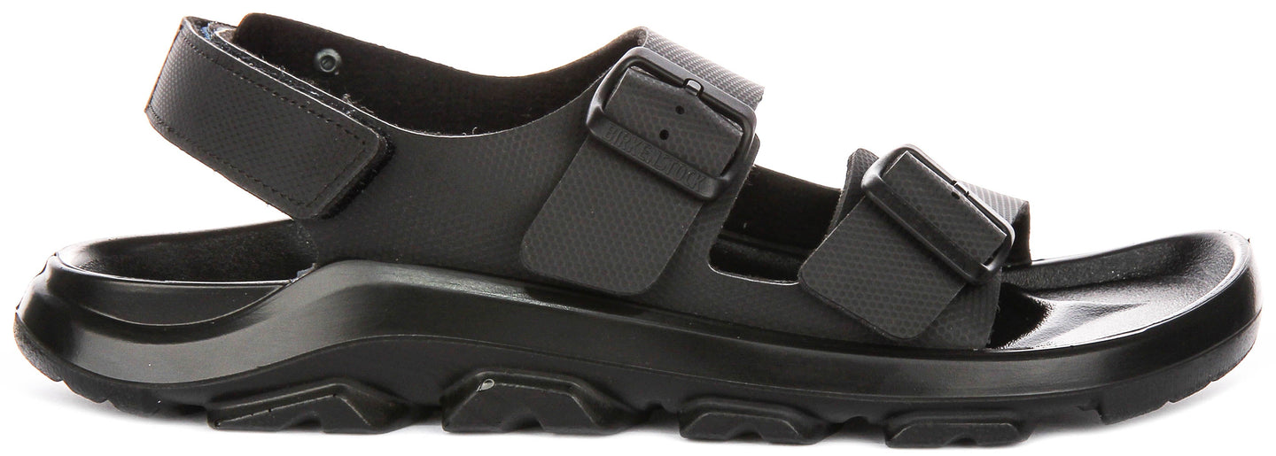 Birkenstock Mogami Terra chaussures de sport | cuir véritable noir pour hommes - coupe standard