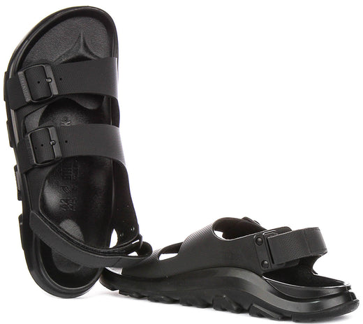 Birkenstock Mogami Terra chaussures de sport | cuir véritable noir pour hommes - coupe standard