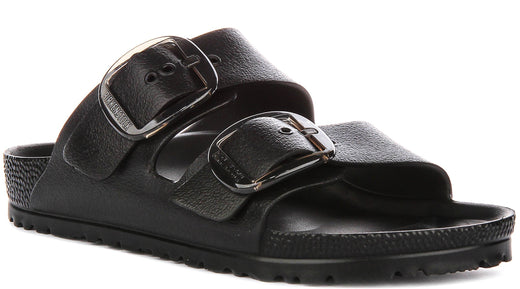 Birkenstock Arizona Sandals | Black EVA - Big Buckle for Women - Narrow Fit