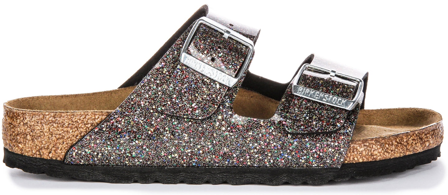 Birkenstock Arizona Sandals | Black Birko-Flor - Multi-Tone for Kids