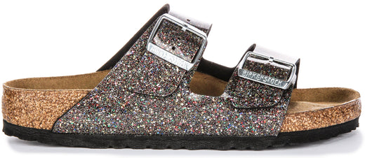 Birkenstock Arizona Sandals | Black Birko-Flor - Multi-Tone for Kids