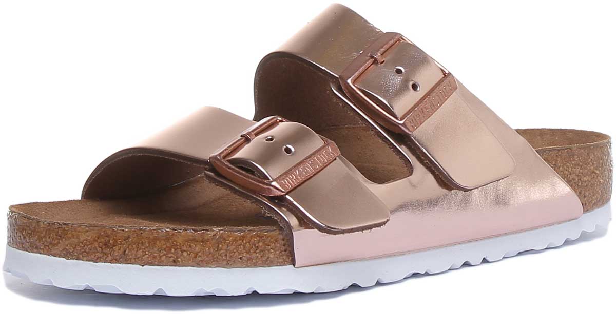 Birkenstock Arizona Sandals | Copper Birko-Flor - Soft Footbed for Women
