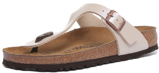 Sandali Birkenstock Gizeh | Birko-Flor color crema da donna