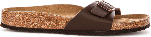 Birkenstock Madrid Sandals | Dark Brown Birko-Flor for Women - Narrow Fit