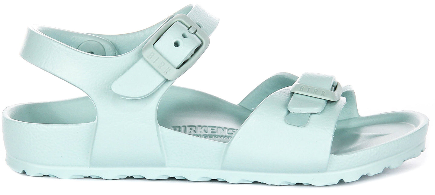 Birkenstock Rio Sandals | Green EVA for Kids - Narrow Fit