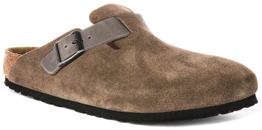 Birkenstock Boston Clogs | Brown Birko-Flor for Men and Women