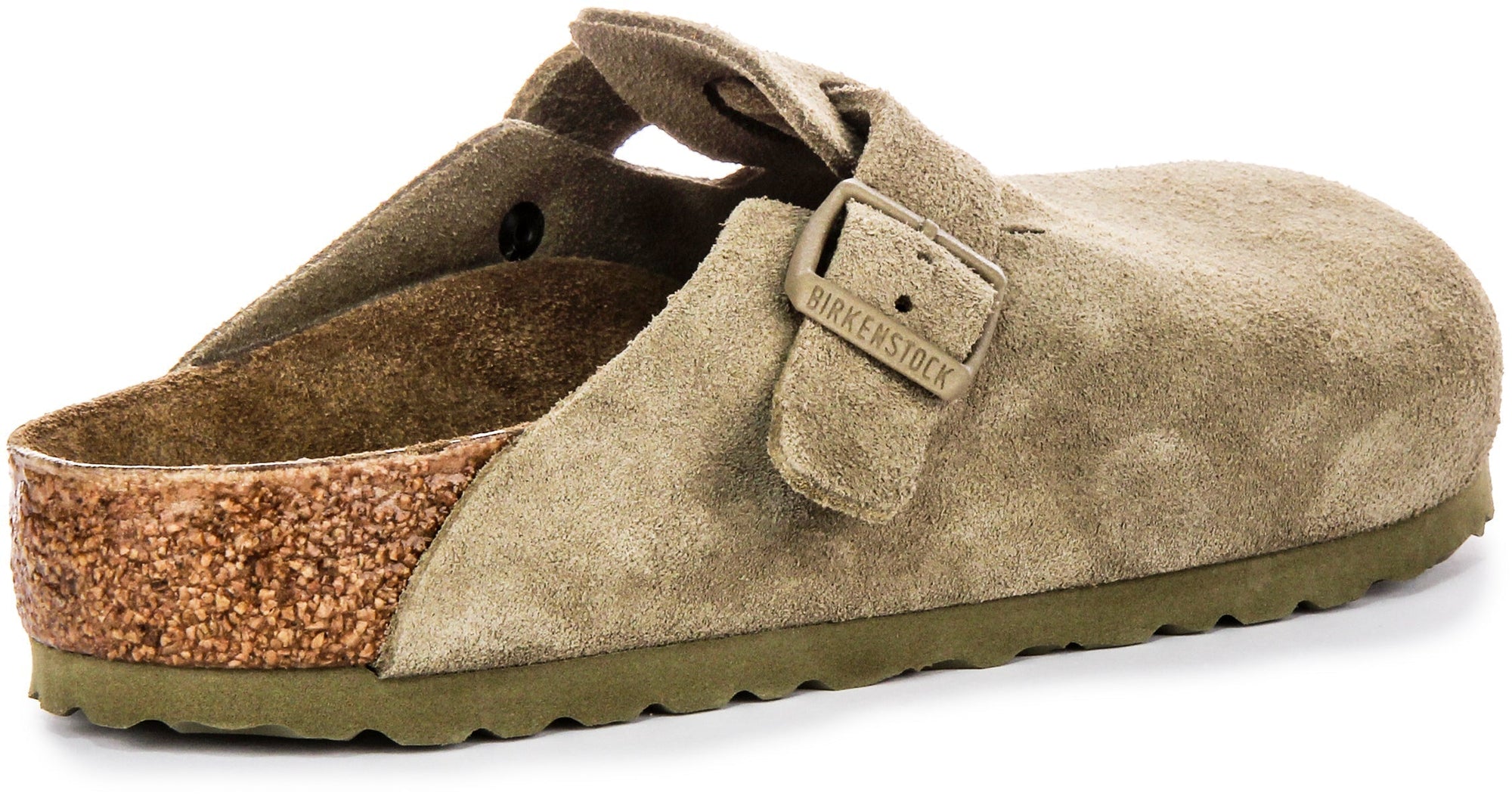 Sabots Birkenstock Boston | Birko-Flor kaki pour hommes et femmes