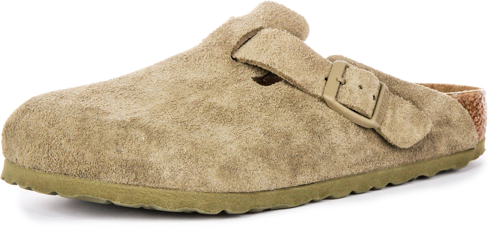 Sabots Birkenstock Boston | Birko-Flor kaki pour hommes et femmes