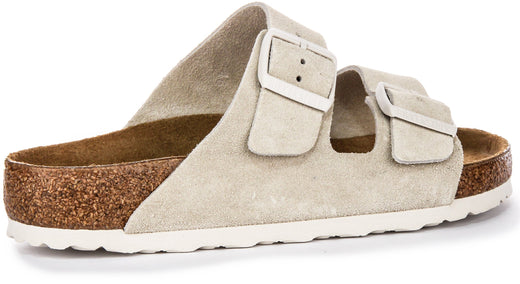 Birkenstock Arizona Sandals | Light Grey Birko-Flor for Women - Regular Fit