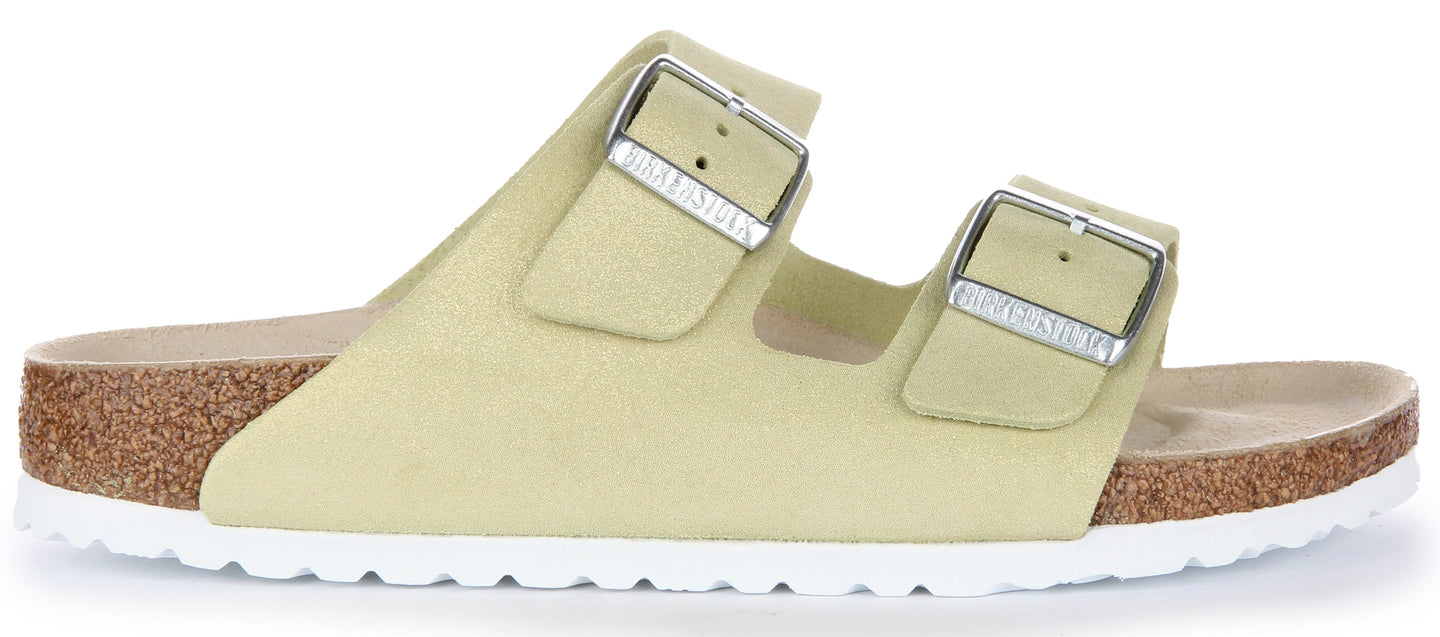 Birkenstock Arizona Sandals | Light Green suede leather for Men and Women