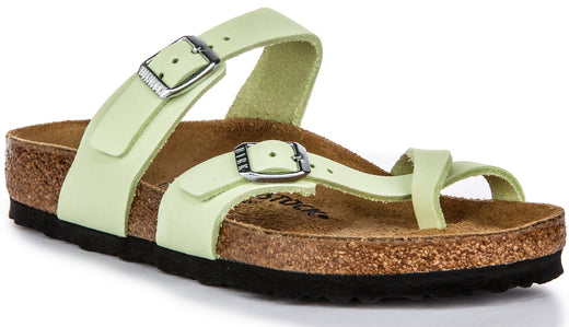 Sandali Birkenstock Mayari | Pelle nabuk color lime da donna