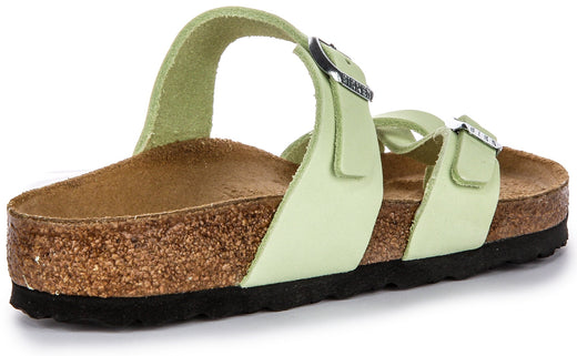 Sandali Birkenstock Mayari | Pelle nabuk color lime da donna