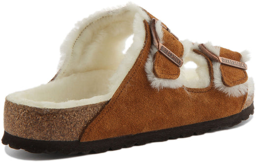 Birkenstock Arizona Sandals | Mink shearling-lined suede for Women