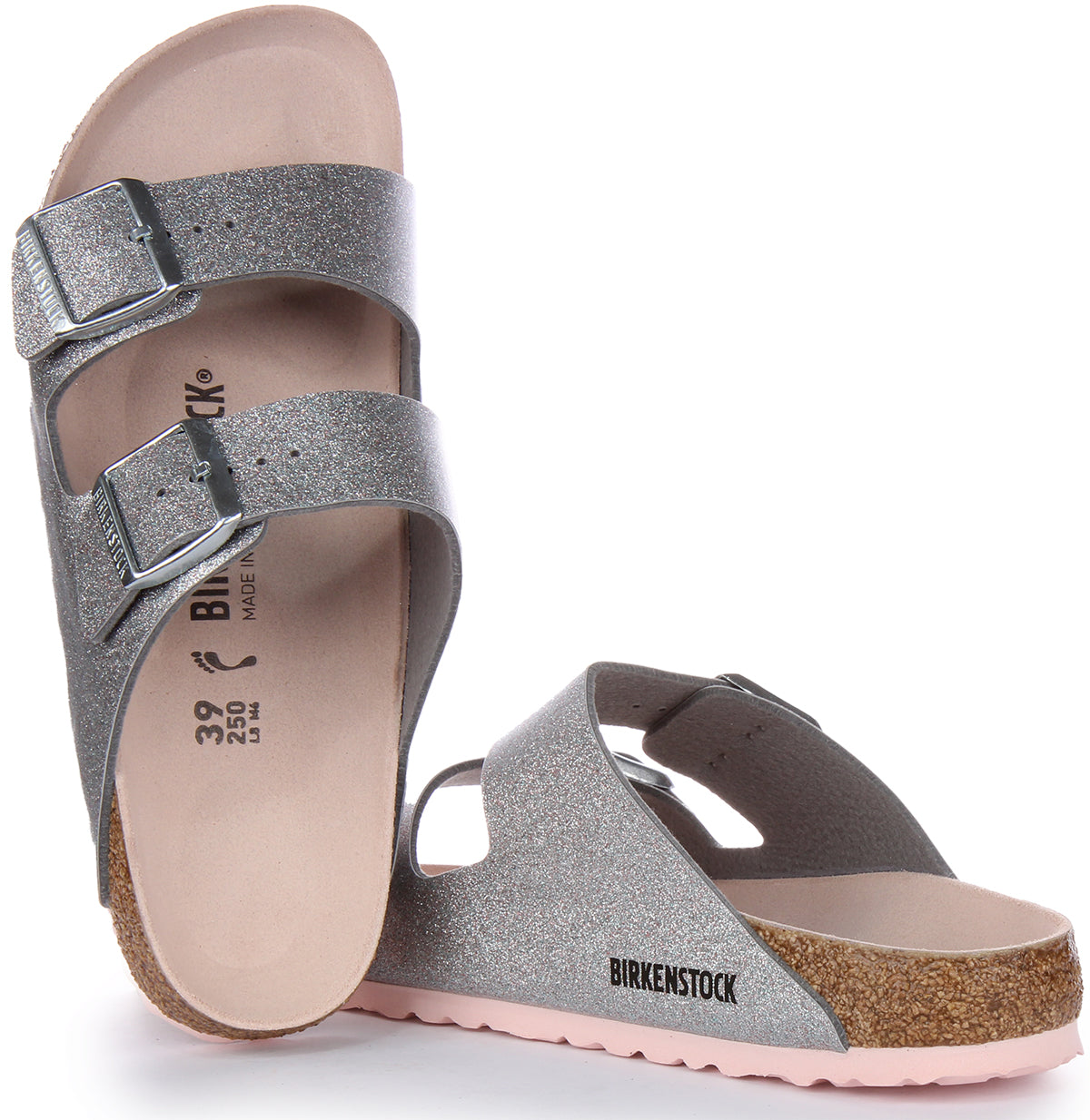 Birkenstock Arizona Sandals | Silver Birko-Flor for Women