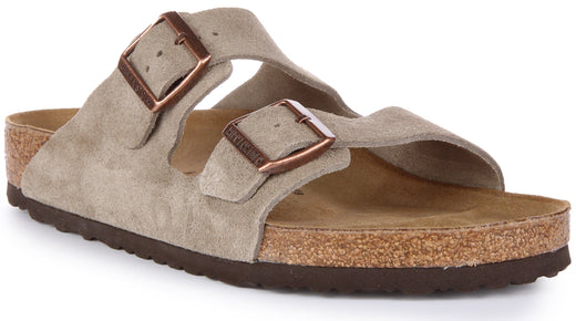 Sandali Birkenstock Arizona | Pelle scamosciata color tortora da uomo e donna