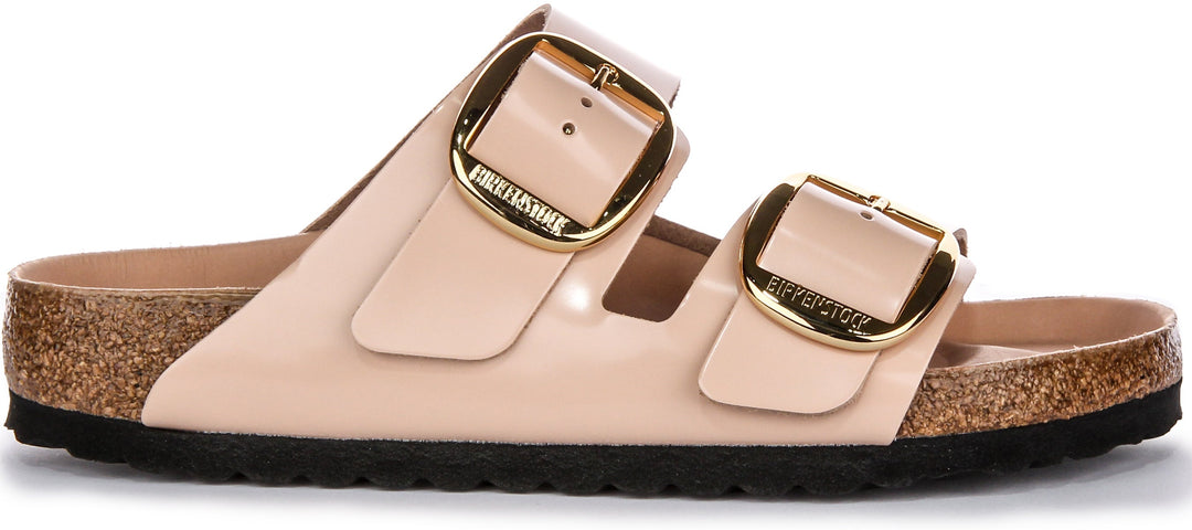 Birkenstock Arizona Sandals | Beige genuine leather - Big Buckle for Women