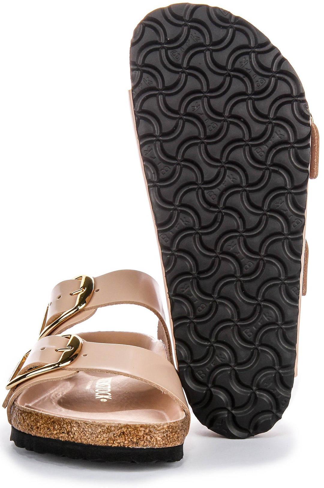 Birkenstock Arizona Sandals | Beige genuine leather - Big Buckle for Women