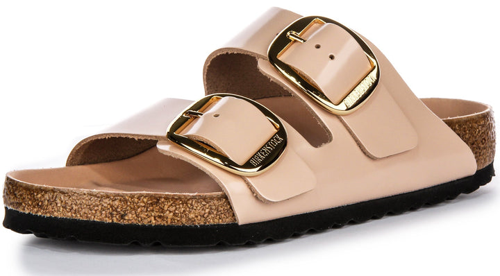 Birkenstock Arizona Sandals | Beige genuine leather - Big Buckle for Women