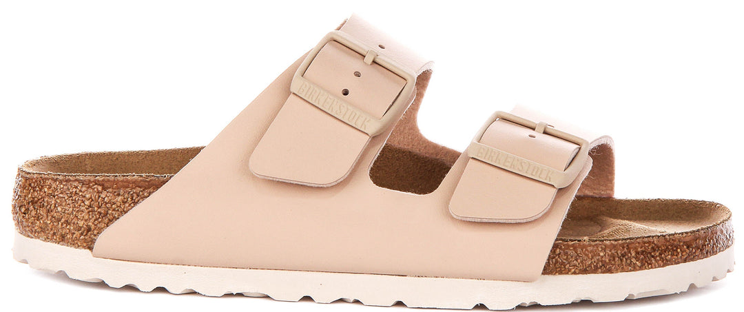 Birkenstock Arizona Sandals | Beige Birko-Flor for Women - Narrow Fit
