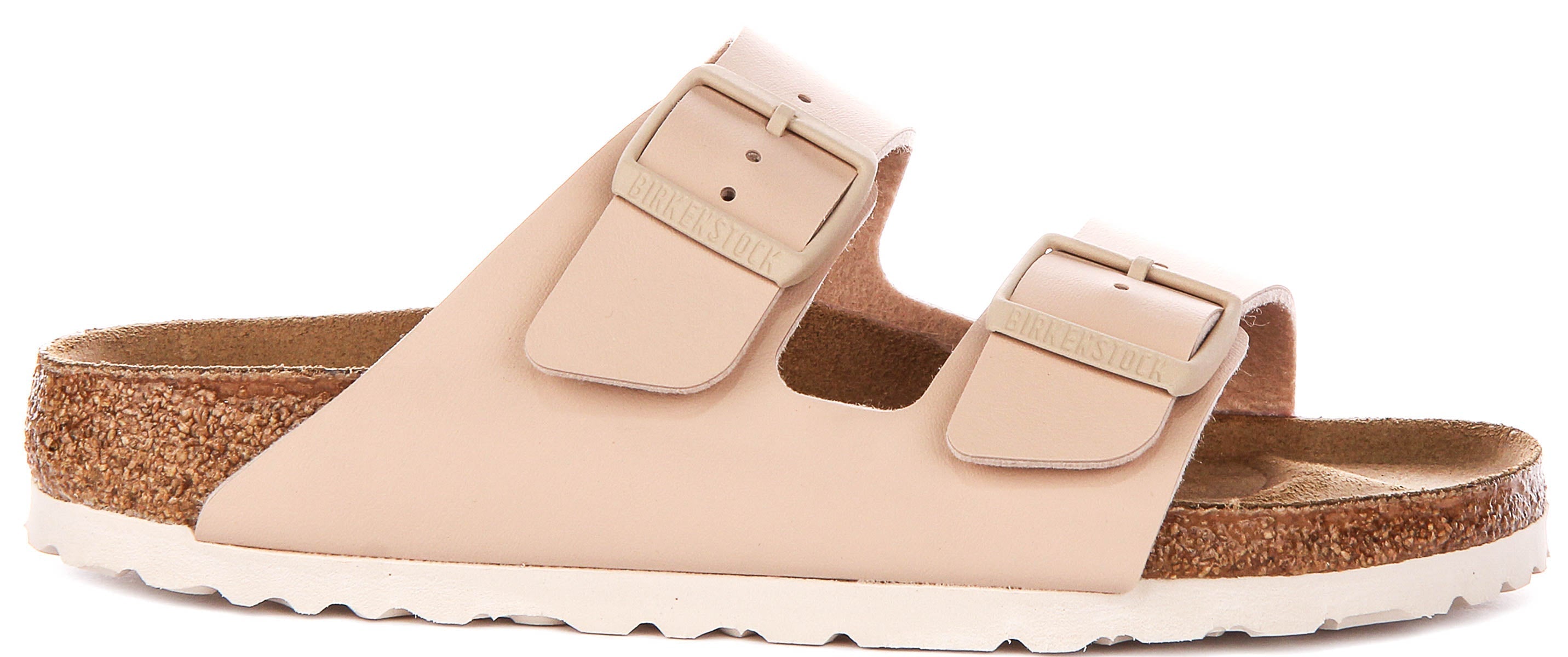 Birkenstock Arizona Sandals | Beige Birko-Flor for Women - Narrow Fit