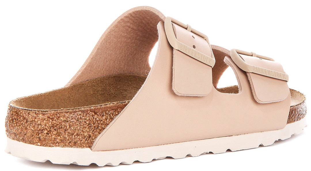 Birkenstock Arizona Sandals | Beige Birko-Flor for Women - Narrow Fit