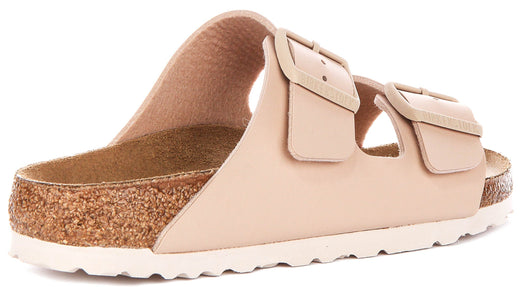 Birkenstock Arizona Sandals | Beige Birko-Flor for Women - Narrow Fit