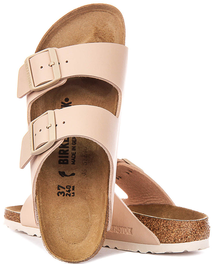 Birkenstock Arizona Sandals | Beige Birko-Flor for Women - Narrow Fit