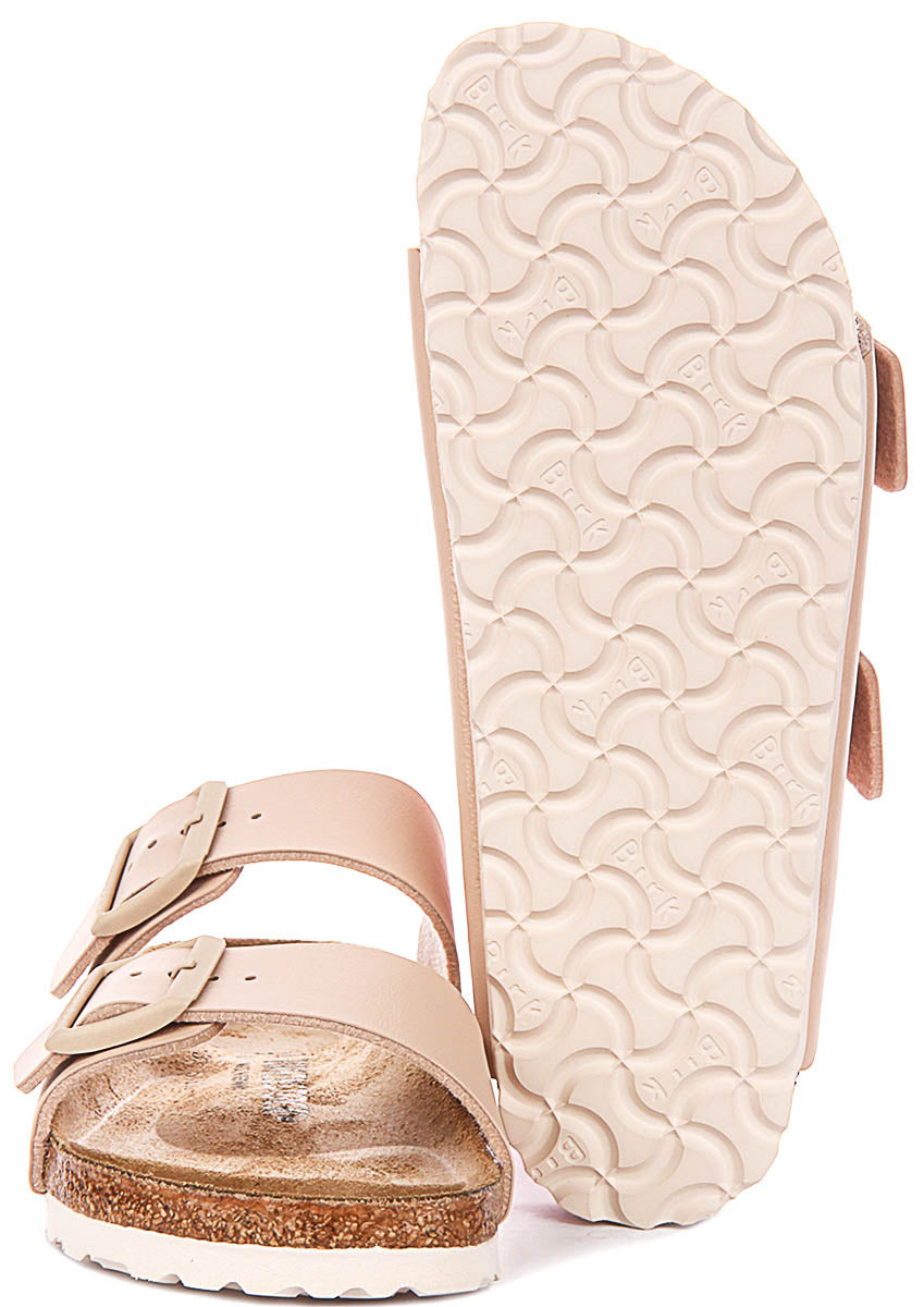Birkenstock Arizona Sandals | Beige Birko-Flor for Women - Narrow Fit
