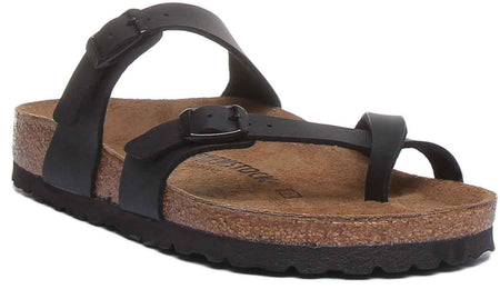 Sandali Birkenstock Mayari | Birko-Flor nero - finitura metallizzata da donna