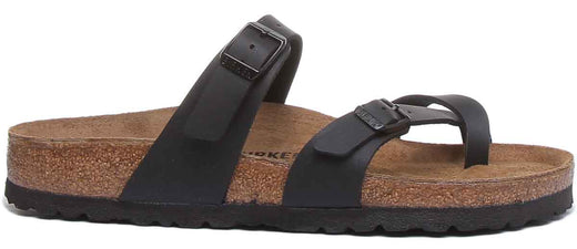 Birkenstock Mayari Sandals | Black Birko-Flor - Metallic Finish for Women