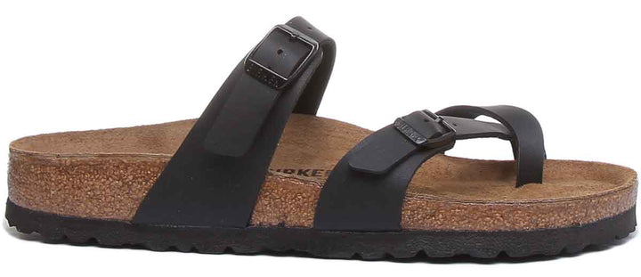 Birkenstock Mayari Sandals | Black Birko-Flor - Metallic Finish for Women