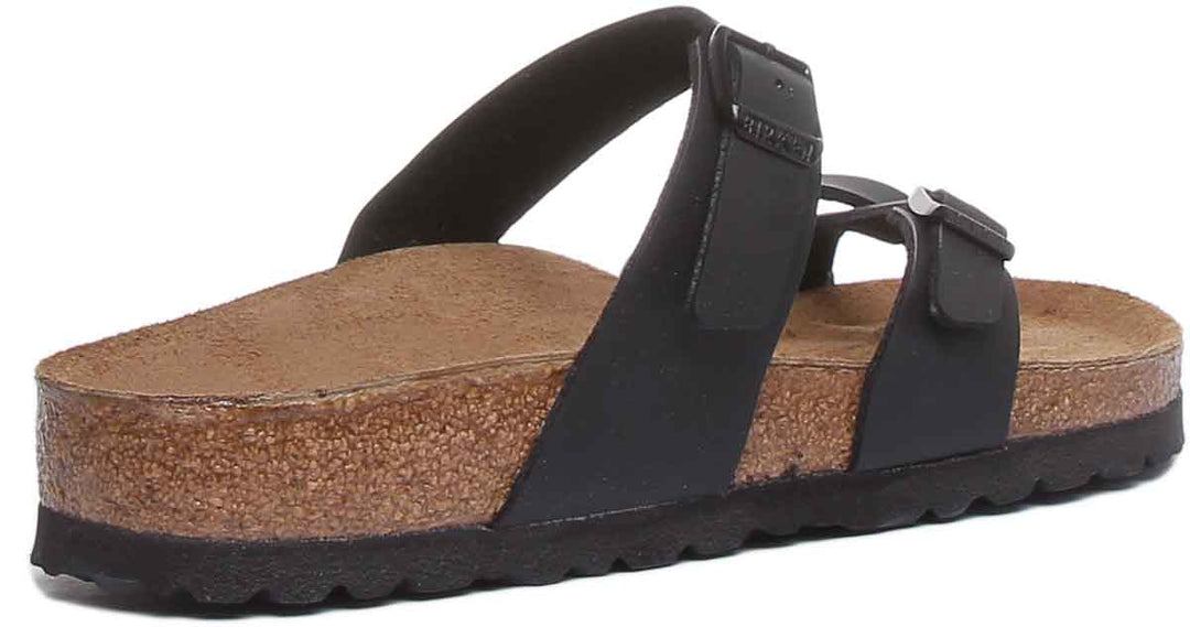 Birkenstock Mayari Sandals | Black Birko-Flor - Metallic Finish for Women