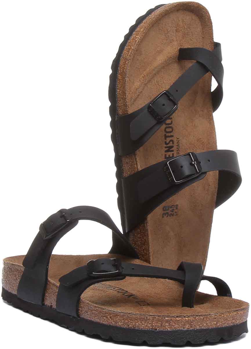 Birkenstock Mayari Sandals | Black Birko-Flor - Metallic Finish for Women