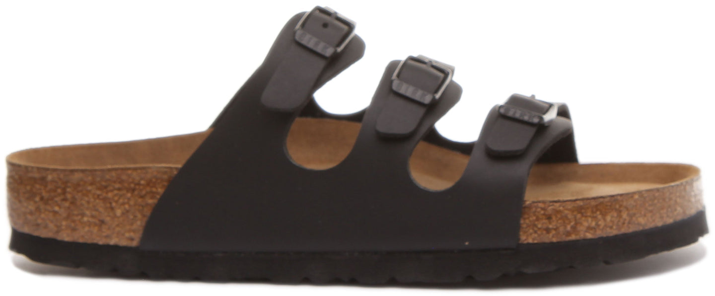 Sandali Birkenstock Florida | Birko-Flor nero da donna