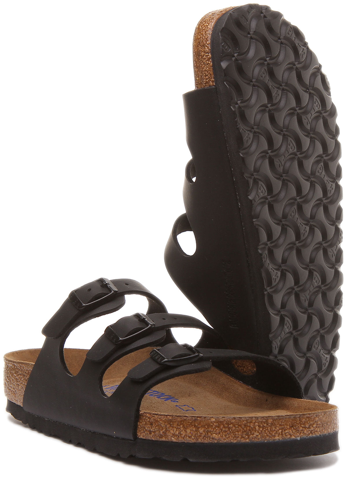 Sandali Birkenstock Florida | Birko-Flor nero da donna