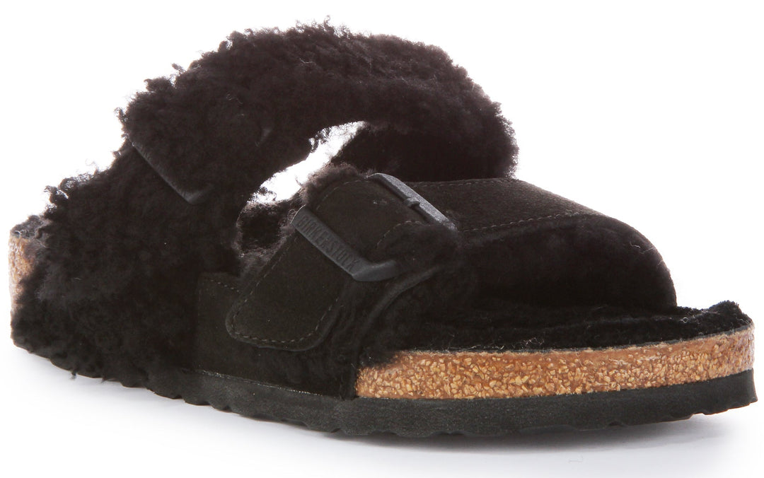 Birkenstock Arizona Sandals | Black genuine leather - Split-Tone Finish for Women