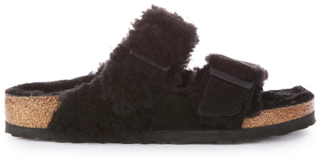 Birkenstock Arizona Sandals | Black genuine leather - Split-Tone Finish for Women