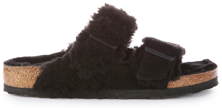 Birkenstock Arizona Sandals | Black genuine leather - Split-Tone Finish for Women