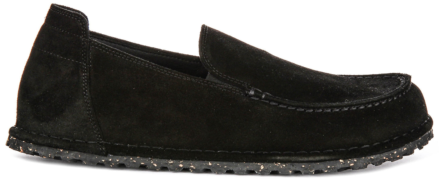 Birkenstock Utti-skor | svart mockaläder för män och kvinnor – normal passform