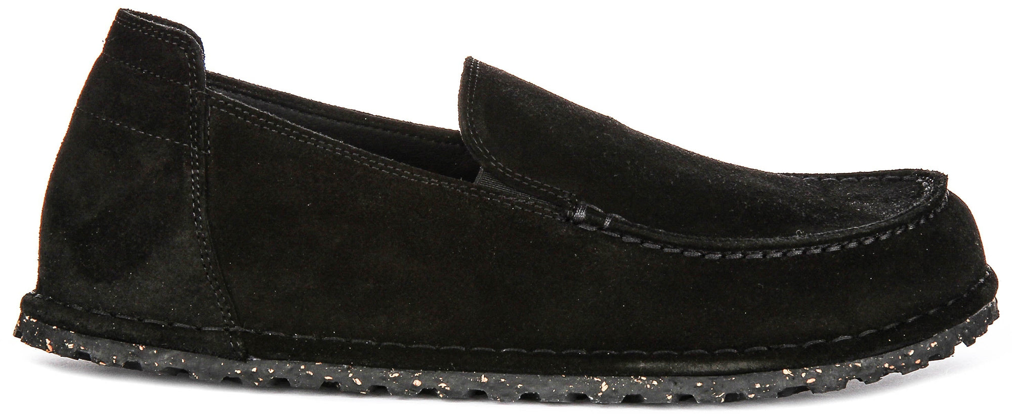 Birkenstock Utti scarpe | Pelle scamosciata nera da uomo e donna - Calzata regolare