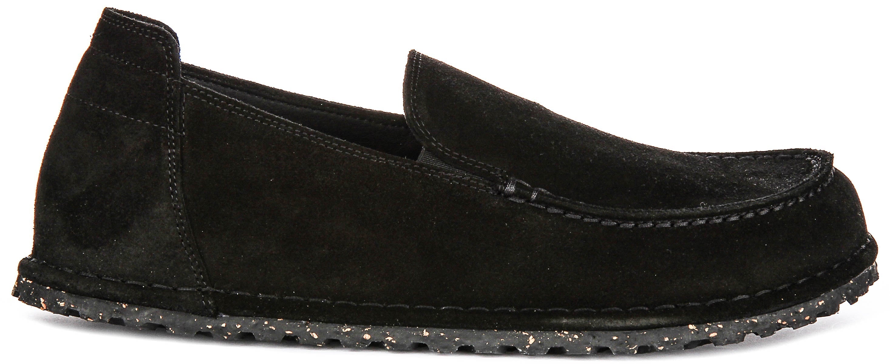 Birkenstock Utti scarpe | Pelle scamosciata nera da uomo e donna - Calzata regolare