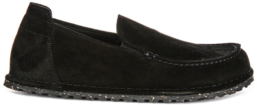 Birkenstock Utti-skor | svart mockaläder för män och kvinnor – normal passform