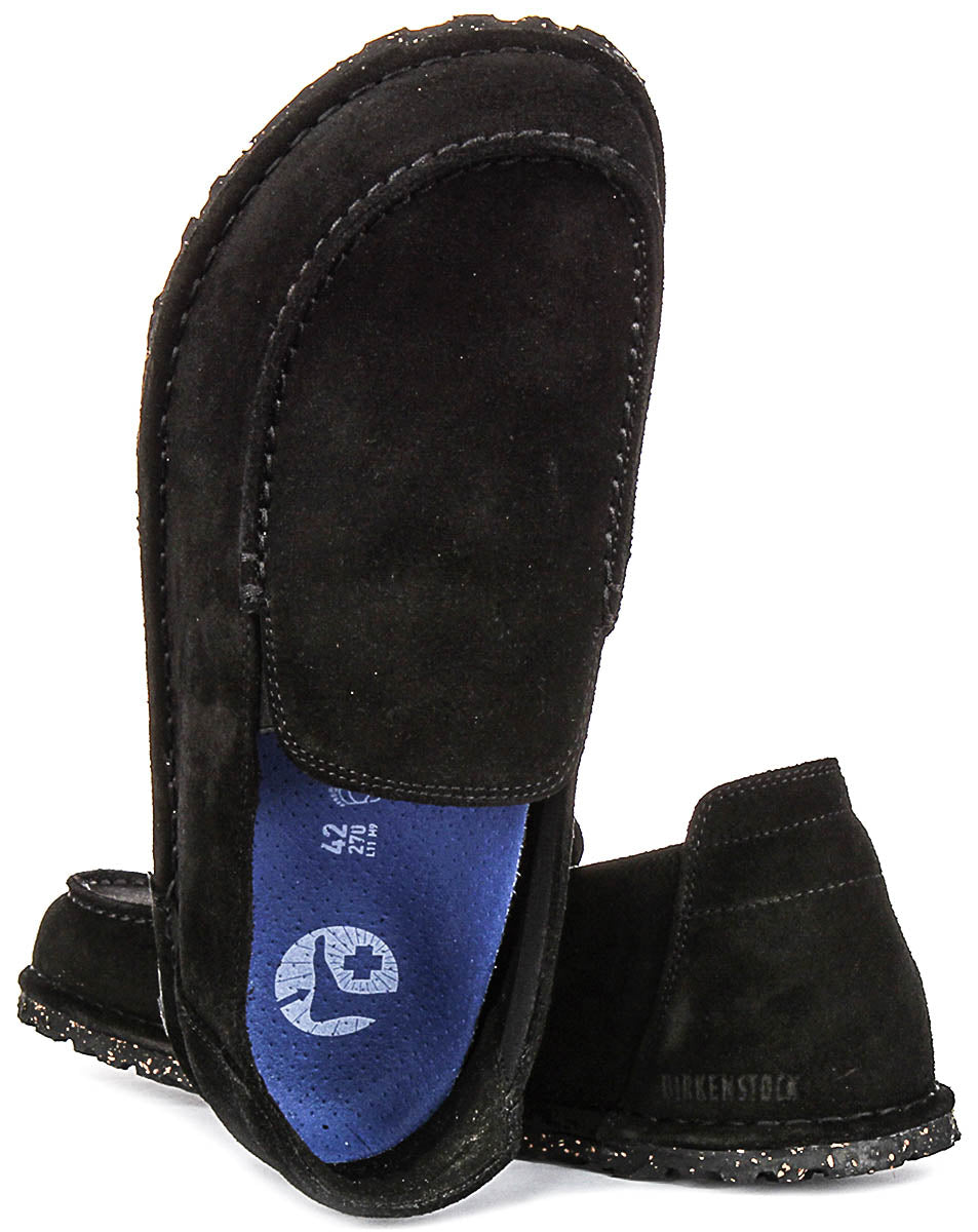 Birkenstock Utti Shoes | Black suede leather for Men and Women - Regular Fit