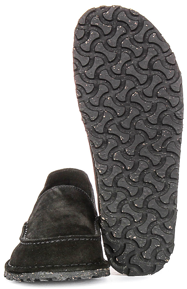 Birkenstock Utti-skor | svart mockaläder för män och kvinnor – normal passform