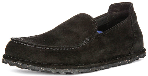 Birkenstock Utti-skor | svart mockaläder för män och kvinnor – normal passform