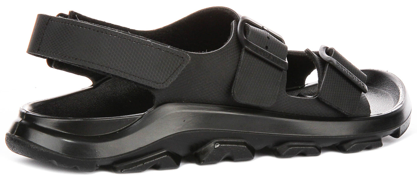 Birkenstock Mogami Terra chaussures de sport | cuir véritable noir pour hommes - coupe standard