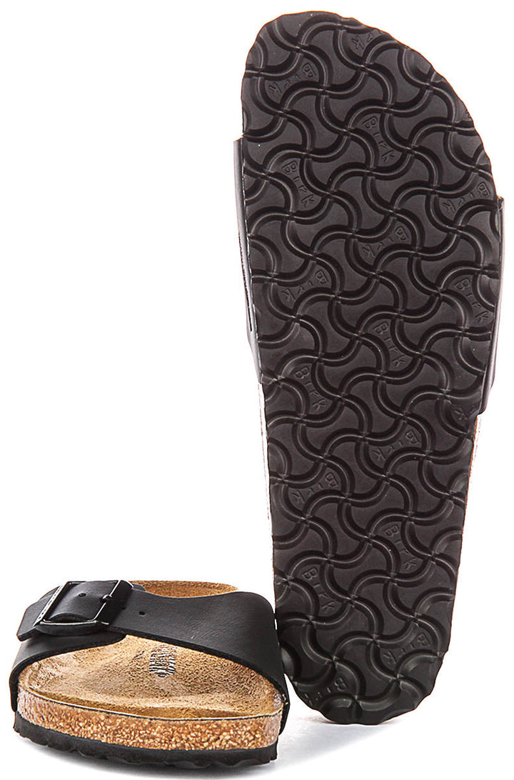 Birkenstock Madrid Sandals | Black Birko-Flor for Women - Narrow Fit