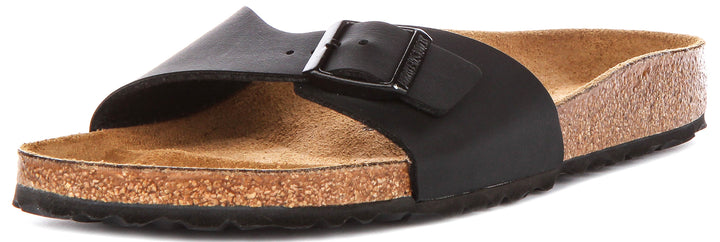 Birkenstock Madrid Sandals | Black Birko-Flor for Women - Narrow Fit